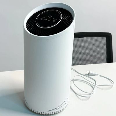 흰색 터치 제어 HEPA 공기 정화기 냉동 플라즈마 타이머 활성화 탄소 필터 밤 빛