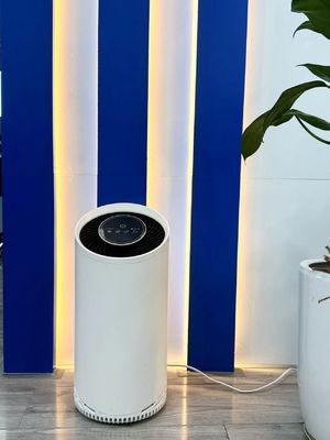 터치 제어 야간 조명 및 타이머와 함께 하얀 HEPA 공기 정화기